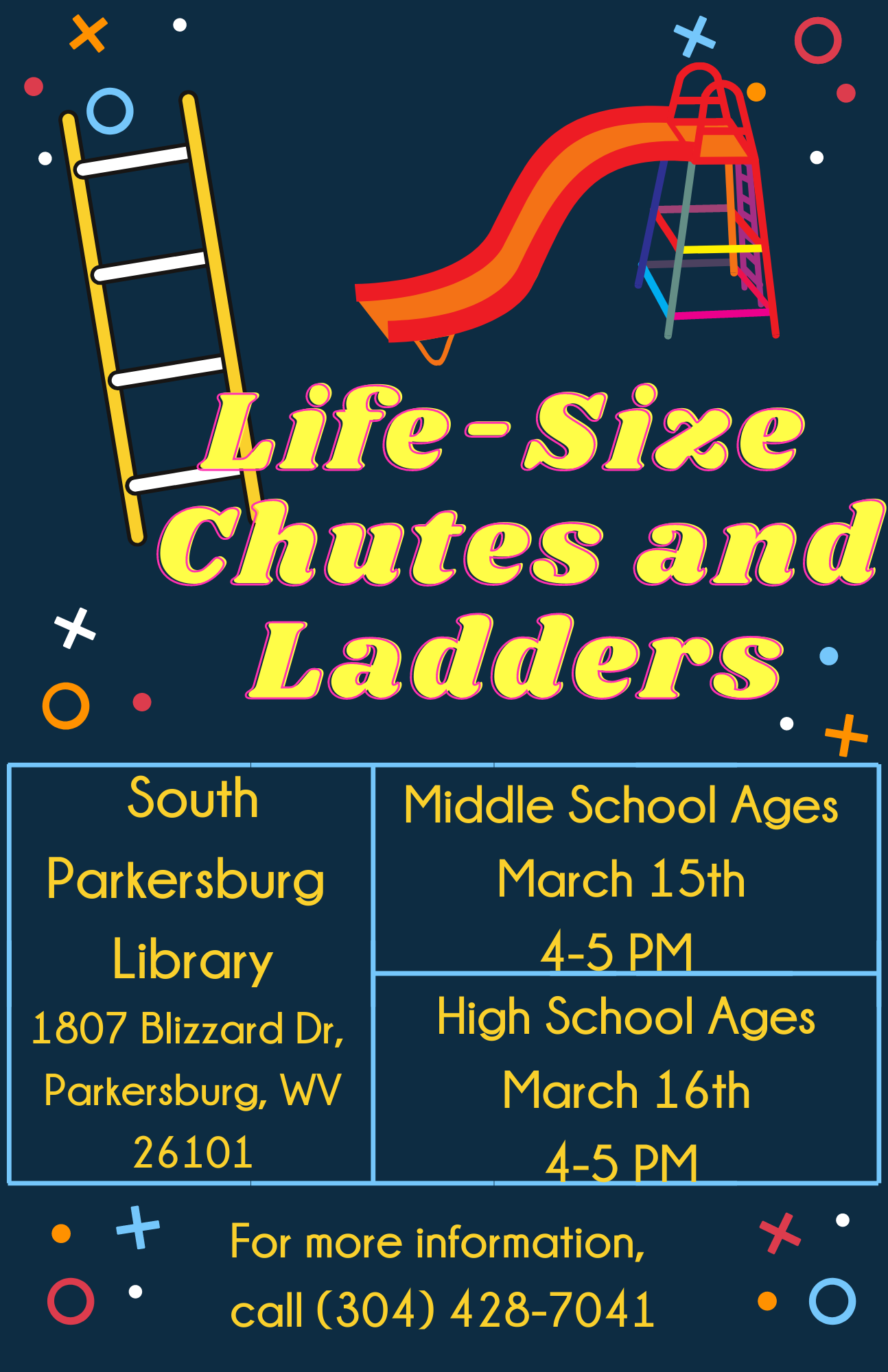 Life-Size Chutes and Ladders at South Parkersburg