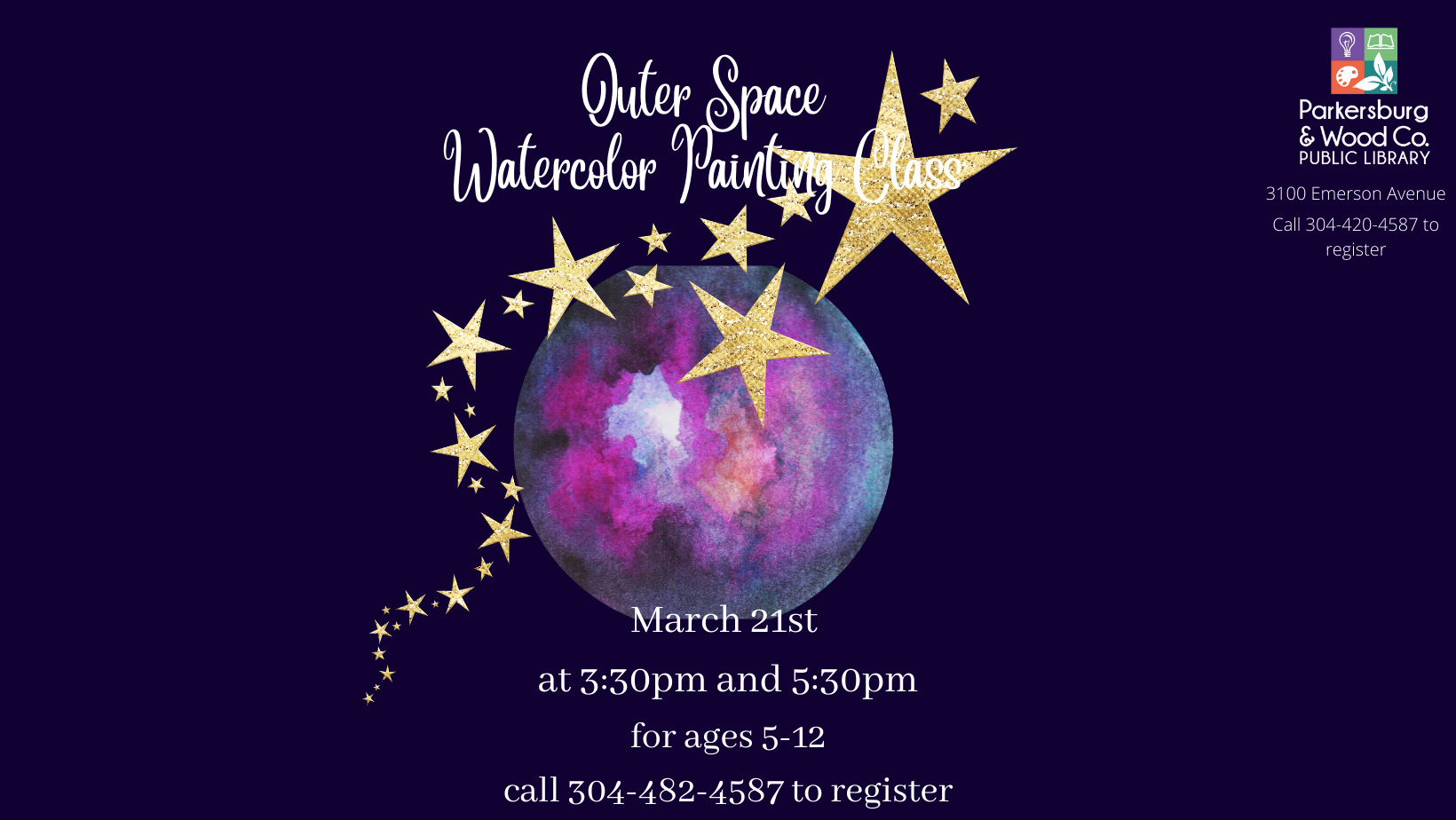 Outer Space Watercolor Painting Class at Emerson
