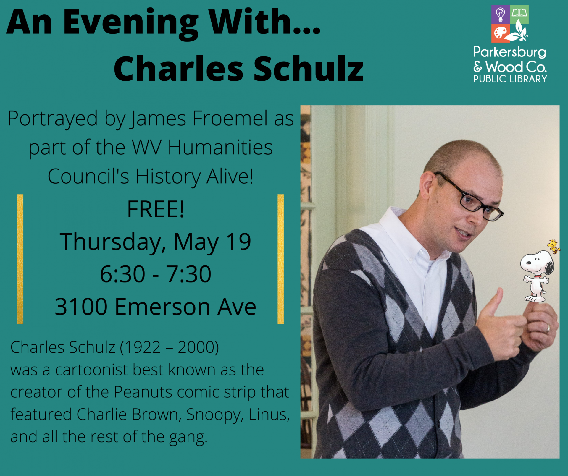 An Evening With: Charles Schulz at Emerson