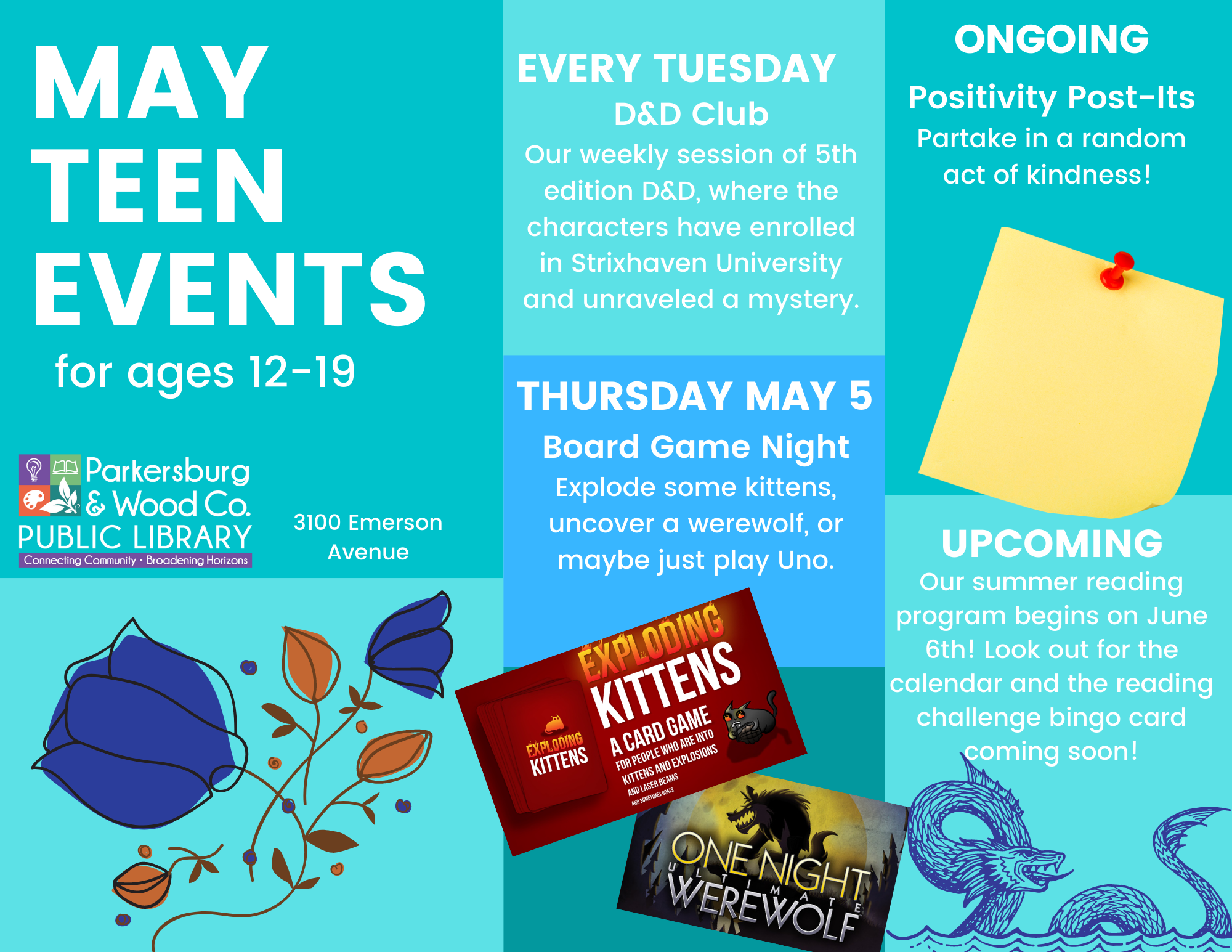 Teen May Events at Emerson